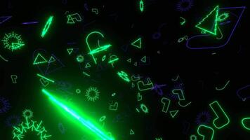Purple and Turquoise Neon Christmas Particles Background VJ Loop in 4K video