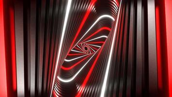 Red and White Neon Movement in Spiral Ellipse Tunnel Background VJ Loop in 4K video