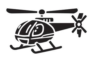 Elegant Helicopter Silhouette Art vector