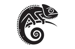 Simple Chameleon Silhouette for Nature-Themed Illustrations vector