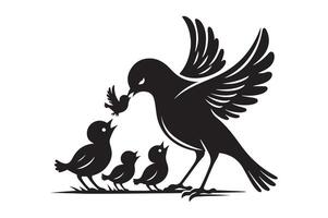 Modern Bird Silhouette for Logo and Branding vector
