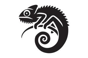 Chameleon Silhouette Ideal for Eco-Friendly Branding Designs vector