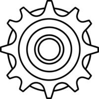Minimalist Gear and Cog Icon Engineering and Technology Concept Progress or construction concept. vector