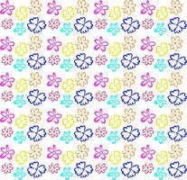 Seamless multicolored floral pattern on white background vector