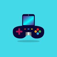 Joystick gamepad, game console or game controller. Computer gaming. Cartoon modern style. vector