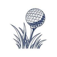 a drawing of a golf ball with background. vector