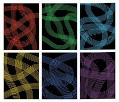 Set of wavy lines shape for design element, illustration. vector