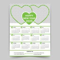 A calendar with a picture of a calendar that says wall calendar vector
