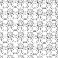 Seamless pattern with sea objects in black and white vector