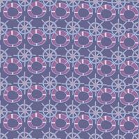 Seamless pattern with sea objects in blue tones vector