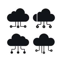 Cloud Computing Icons design on a white background vector