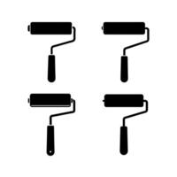 paint rollers icon on a white background vector