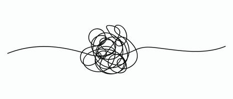 angled Grungy Round Scribble isolated on white background. illustration vector