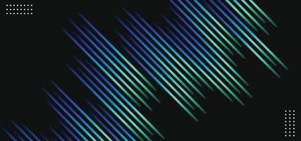 Abstract Blue and Green Gradient Neon Speed Lines - Technology Background vector