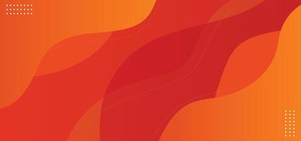 Abstract modern orange red banner background. Yellow and orange gradient with soft wavy line element. vector