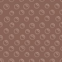 seamless pattern on mocha background of abstract doodle bubbles with glare vector