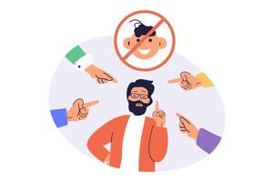 Childfree by choice web concept with flat cartoon people for website design. vector