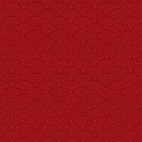 A seamless pattern featuring reptile skin or fish scales in vibrant red hues. This design represents snake scales, showcasing wildlife texture with an Asian-inspired minimalistic mosaic backdrop vector
