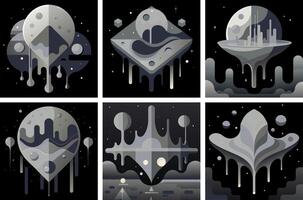 Fluid modern design featuring irregular amoeba shape and smooth dynamic texture vector