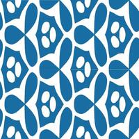 Seamless repeating Floral Clover Abstract Pattern in Blue perfect for use in textile, wallpaper, packaging, web background and branding projects vector