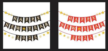 2025 Happy New Year Background Design template vector