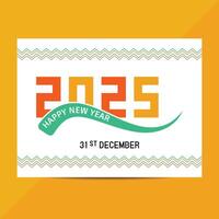 2025 Happy New Year Background Design vector