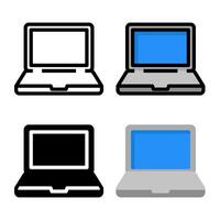 Laptop icon design. Suitable for computer and digital industry icon element. Outline laptop icon vector