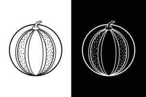 Sleek Watermelon Fruit Thin Line Icon. Minimalist Glyph Design vector
