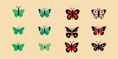 Beautiful and Colorful Butterfly Illustrations Featuring Various Designs and Patterns for Creative Projects and Nature Education vector