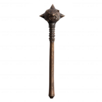 A medieval mace with intricate detailing, symbolizing strength and power. png