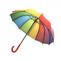 A vibrant rainbow umbrella, perfect for protecting against rain and adding color. png