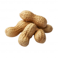 A pile of raw, unprocessed peanuts with a textured shell, ideal for culinary uses. png