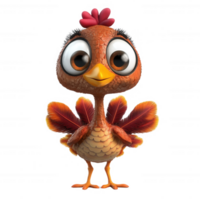 A cheerful animated bird character with vibrant colors and expressive features. png