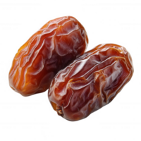 Two fresh and nutritious dates showcasing their rich texture and color. png