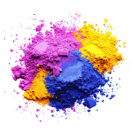 Vibrant colored powders in a dynamic arrangement for artistic projects. png
