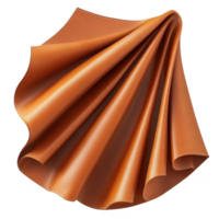Curved orange leather texture with smooth folds and depth, perfect for design projects. png