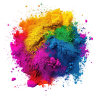 Vibrant colored powders create a lively and creative visual representation. png