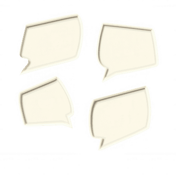 vier leeren Rede Luftblasen zum anpassbar Konversation und Kommunikation Design. png