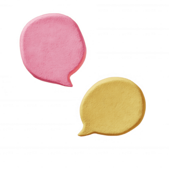 bunt Rede Luftblasen einladend interaktiv und einnehmend Gespräch. png