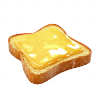 Delicious buttered toast with a gooey layer of melting butter on top. png