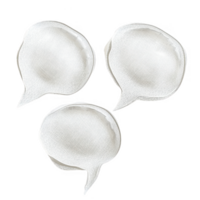 Three speech bubbles ideal for conveying messages in graphic design projects. png