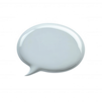 A simple, elegant speech bubble for communication and dialogue illustrations. png
