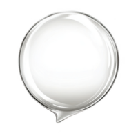 A glossy white bubble with a smooth surface, perfect for design and presentation. png