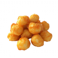 A pile of delicious, cheesy puff snacks ready to be enjoyed. png