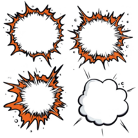 A collection of explosive graphic elements for dynamic design projects. png