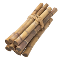 A bundle of bamboo sticks tied together, showcasing natural texture and craftsmanship. png