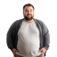 A confident man standing with hands in pockets, showcasing a casual and friendly demeanor. png