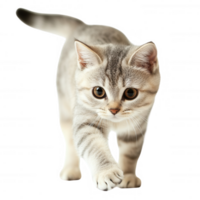 A playful kitten exploring its surroundings with curiosity and joy. png