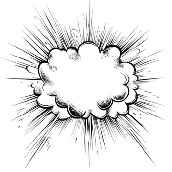 Dynamic abstract design with explosive effects and striking visual impact. png