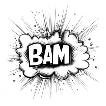 dynamisch Comic Stil Illustration mit das Wort bam. Ideal zum kreativ Projekte. png